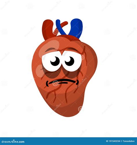 Heart Human Internal Organ Medicine And Cardiology Sick Character