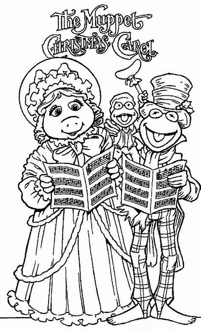 Coloring Pages Christmas Carol Muppets Colouring Sheets