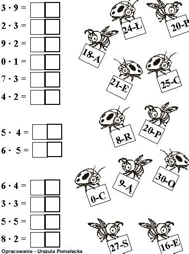 Kolorowanki wykorzystane do obliczeń, źródło: KARTY PRACY DO MATEMATYKI DLA 3 KLASY - Szukaj w Google ...