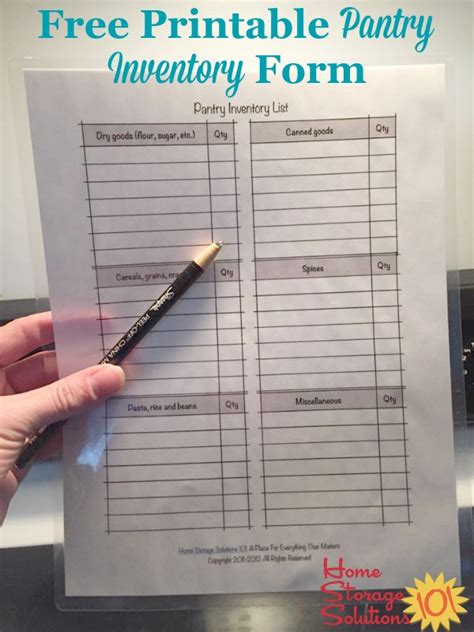 Free Printable Pantry List Keep An Inventory And Stay Organized
