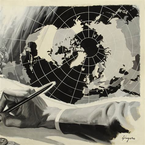 Illustration Art United Nations Charter Charles Zingaro Vintage