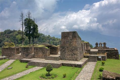 Ruins Of Rabdentse Palace Near Pelling Sikkim State In India Stock
