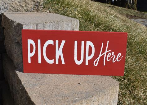 Pick Up Here Sign Double Sided Food Service Signage For Etsy 日本