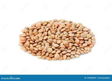 Stack Of Uncooked Lentils Isolated Stock Photo Image Of Healthy