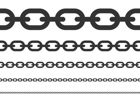 Seamless Chain Vector Illustration Isolated On White Background