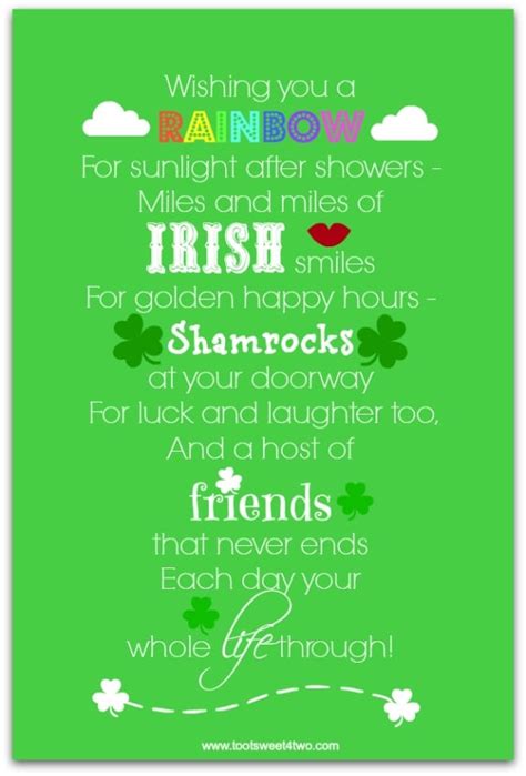 17 Irish Blessings Proverbs And Toasts Plus Free Printables Toot