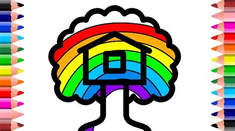 Rainbow Treehouse drawing and coloring book for kids | Setoys - YouTube