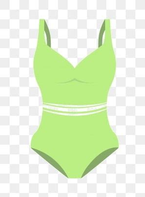 One Piece Vector Art PNG Green One Piece Swimsuit Swimsuit Clipart