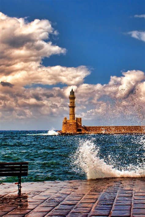 Hania Lighthouse Crete Greece Crete Greece Lighthouse