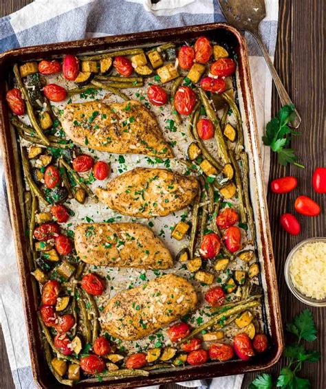 4 skinless, boneless chicken breast halves. Authentic baked Italian chicken with tomatoes, zucchini ...
