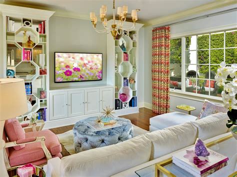 Eclectic Feminine Living Room Is Bright Colorful Hgtv