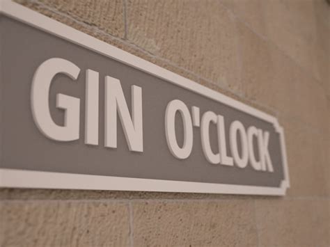 Gin Oclock Street Sign The Handmade Sign Shop