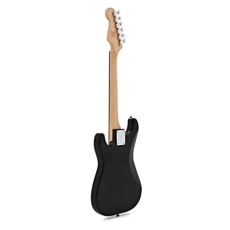 Squier By Fender Mini Stratocaster 34 Size Electric Guitar Black At
