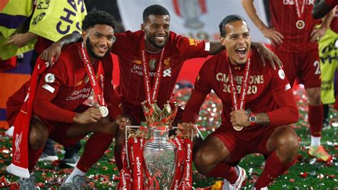 Watch Liverpool Lift Premier League Trophy After Beating Chelsea 5 3