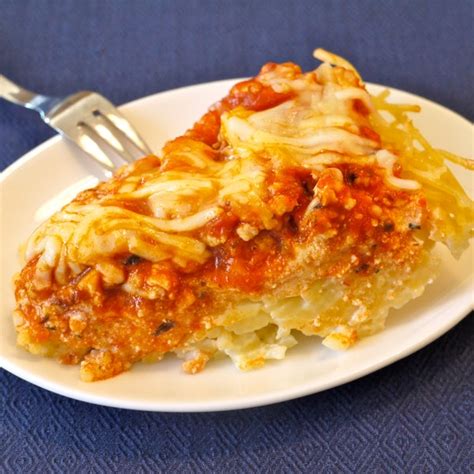 Spaghetti squash is naturally low in starches and carbohydrates, and is packed with antioxidants such as lutein and zeaxanthin. Spaghetti Pie recipe | Epicurious.com