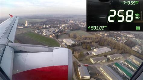 Landing Speed Recording Airbus A320 Flight From Milano Malpensa To