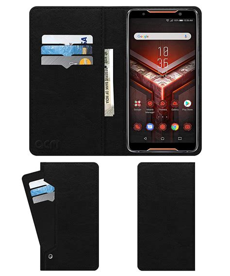 Acm Wallet Leather Flip Carry Case Compatible With Asus Rog Phone