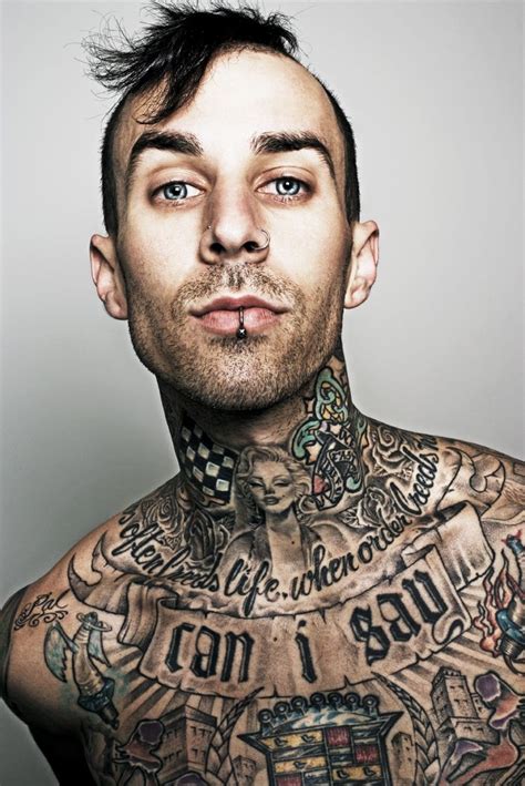 Chest Tattoo Travis Barker Tattoos Chest Tattoo Men Best Neck Tattoos