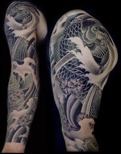Black And Grey Koi By Honest Jon At Slave To The Needle In Seattle Wa