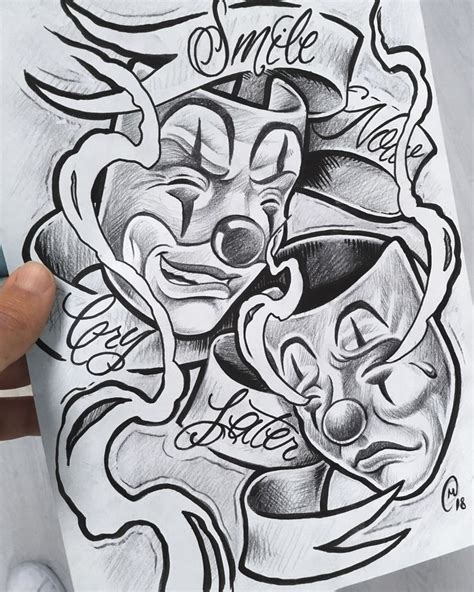 Chicano Smile Now Cry Later Drawings