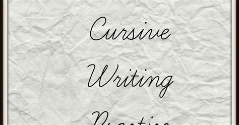 It's simply the best way to practice. How To Write Cursive Writing For Kids Video And Apps For ...