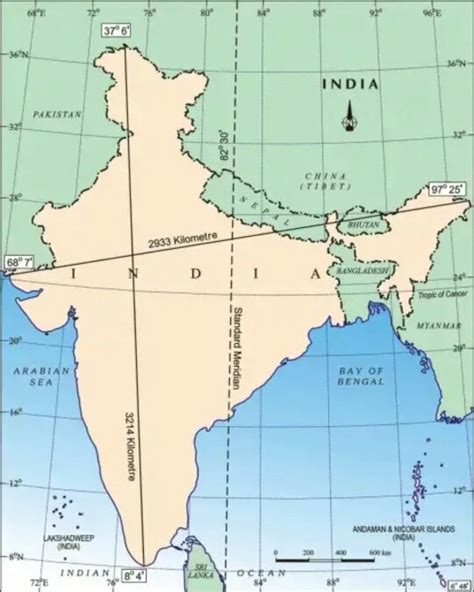 Latitude And Longitude Map Of India Where Is India Whatsanswer Images