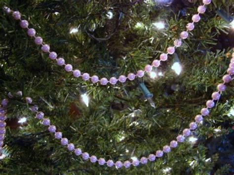 Beaded christmas garland features a matching string and white. SILVESTRI 7MM PINK PEARL BEAD CHRISTMAS TREE GARLAND ...