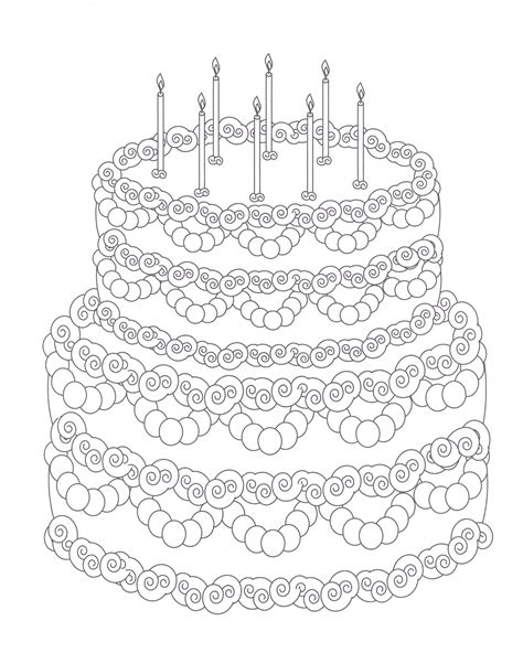 Torte Zum Ausmalen - Malvorlagen Gratis