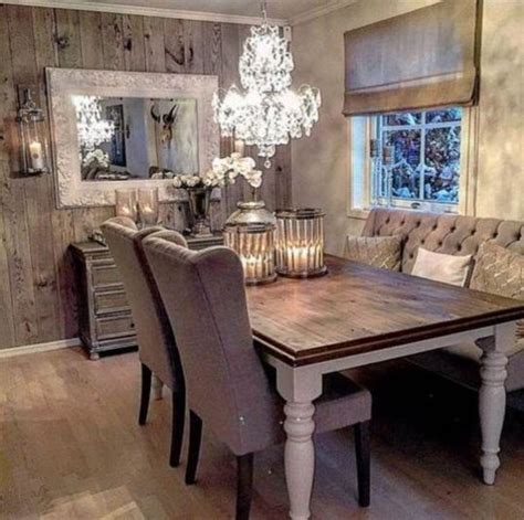 37 Top Rustic Glam Dining Room Choices