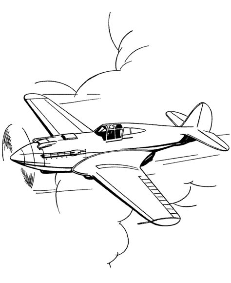 Free Airplane Coloring Pages