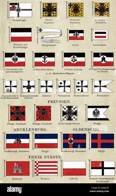Heraldry Flags Germany Plate Of Flags Of The Reichsmarine German