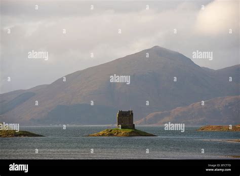 Castle Stalker On Hunter Island On Loch Laich An Inlet Off Loch Linnhe
