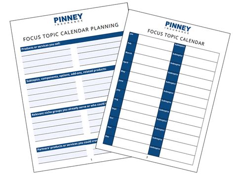 Why You Need A Focus Topic Calendar For Marketing Pinney Insurance
