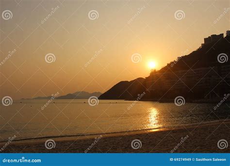 Sunset At Repulse Bay Hong Kong Stock Image Image Of Background