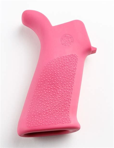 Ar M Overmolded Rubber Beavertail Grip Pink Soft Overmolded