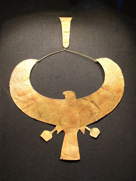 Tutankhamuns Treasures Pectoral In The Shape Of A Falcon