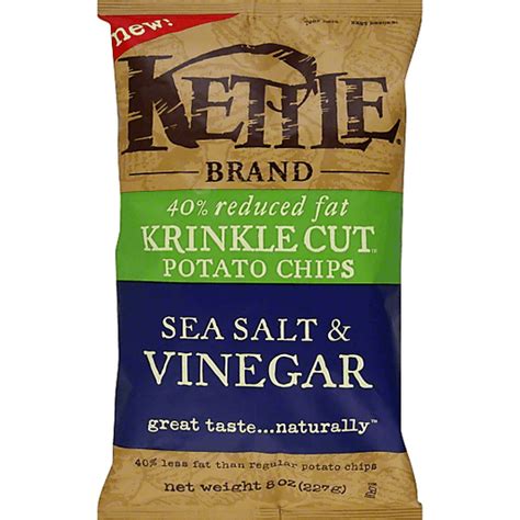 Kettle Brand Krinkle Cut Reduced Fat Sea Salt And Vinegar Potato Chips
