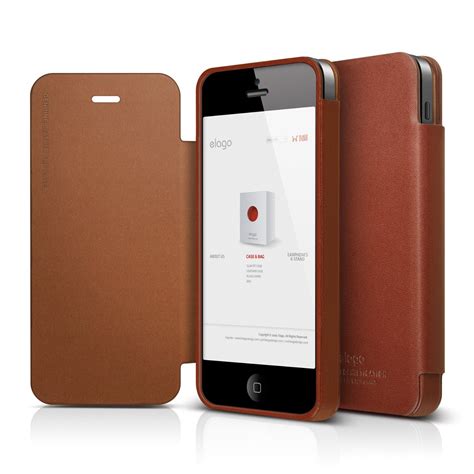 S5 Genuine Leather Flip Case For Iphone 55sse Elago Slg Design