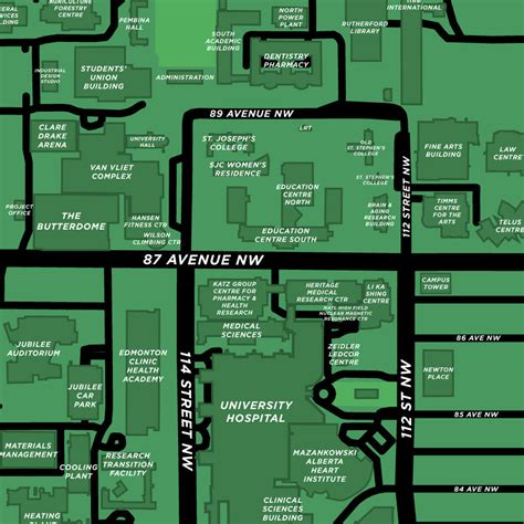 University Of Alberta Campus Map Print Jelly Brothers