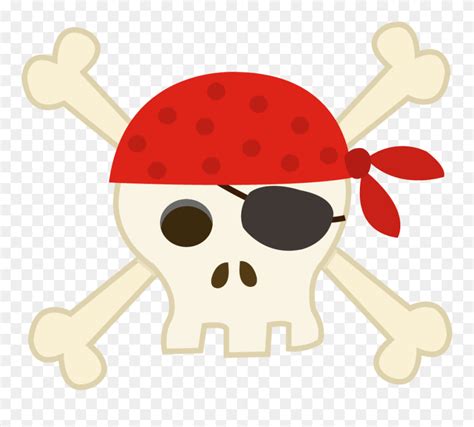 Transparent Skull And Crossbones Clipart Pirate Skull And Bones Clip