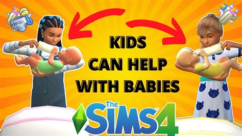 Kids Can Help With Babies The Sims 4 Baby Mod Youtube