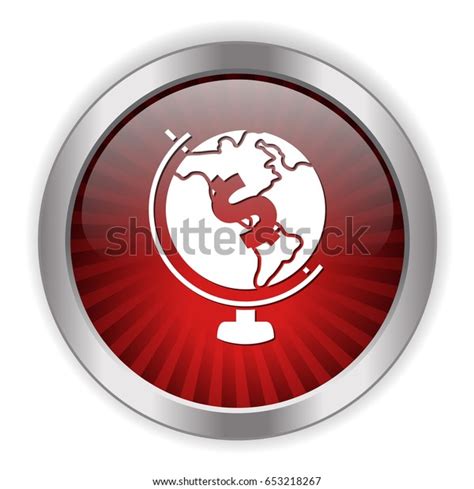 Dollar World Globe Icon Stock Vector Royalty Free 653218267