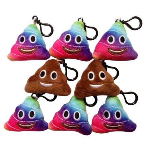 Buy Emoji Poop Toy Plush Keychain 2 Inch Set Of 24 Emoji Party Favors