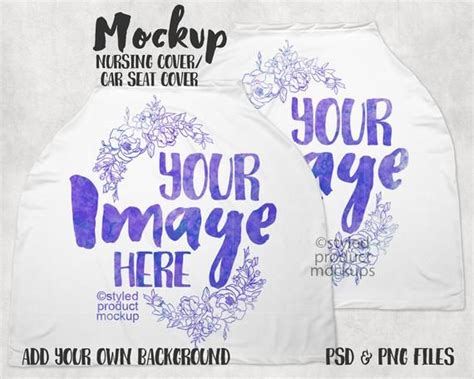 Newest handpicked sets of ve Dye sublimation nursing cover / car seat cover mockup ...