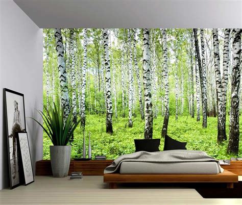 Birch Tree Forest Large Wall Mural Self Adhesive Vinyl