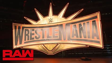 All of the matches and moments that we think could happen at the event in 2021! The WrestleMania 35 sign is raised before Raw: WWE ...