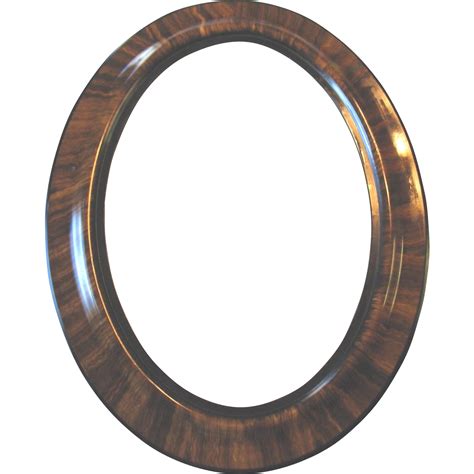 Large Antique Oval Wood Frame Tiger Stripe Convex Bubble Glass 25 X From Mightyfinefinds On