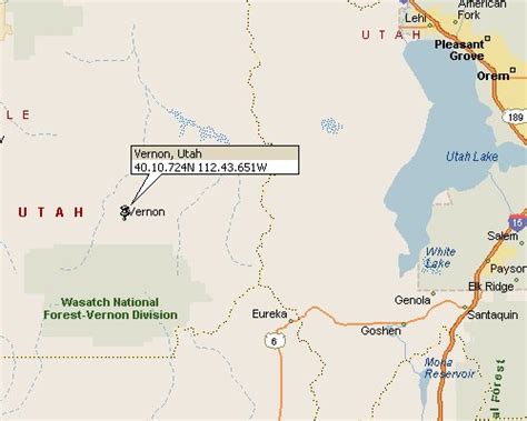 Vernon Utah Map 1
