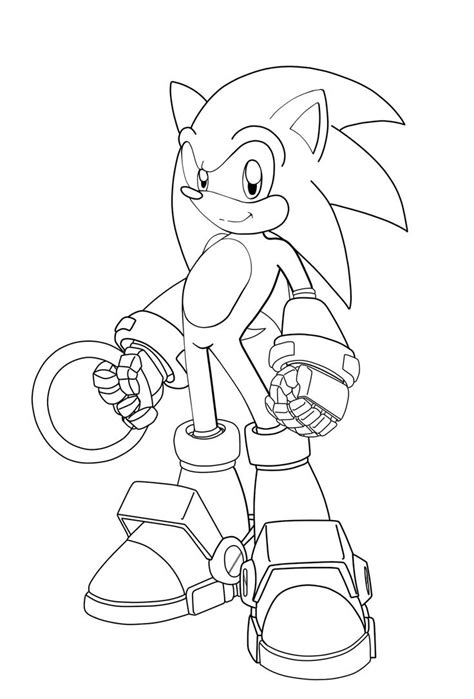 Sonic Partial robotized Lineart test by zeiram0034 on DeviantArt