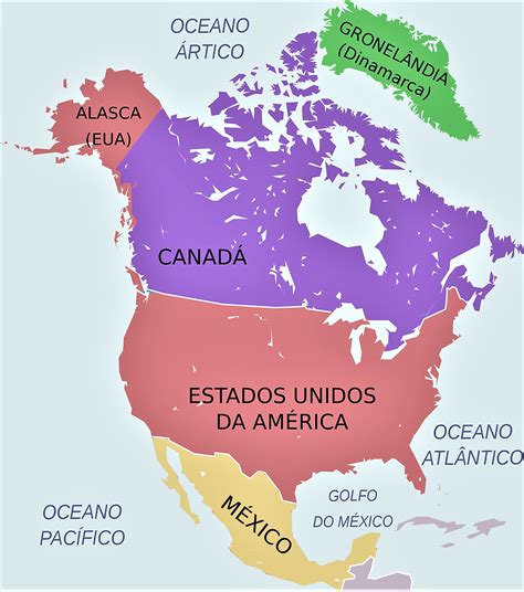 【mapa De América Del Norte】🥇 Mapas Norteamérica Político Físico